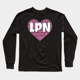 Licensed Practical Nurse Pink Heart T for LPN Long Sleeve T-Shirt